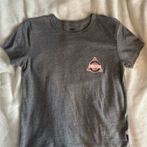 Vans Heather Gray Short Sleeve Tee with Logo